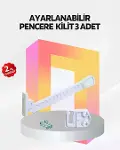 Cam Pencere Güvenlik Kilidi Açılma Sınırlayıcı Aparat 3 Adet-1