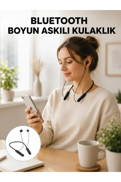 Ergonok Tasarımlı Bluetooth Kulaklık – Gürültü Azaltmalı, Manyetik Yeni Nesil