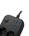 Çoklu Priz ve USB Şarj Ünitesi 4 Soket 2 Type C Güvenli Enerji Yöneti-4