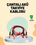 1200 Amper Jumper Kablo 2 Metre Bakır Uçlu Araç Takviye Seti-1