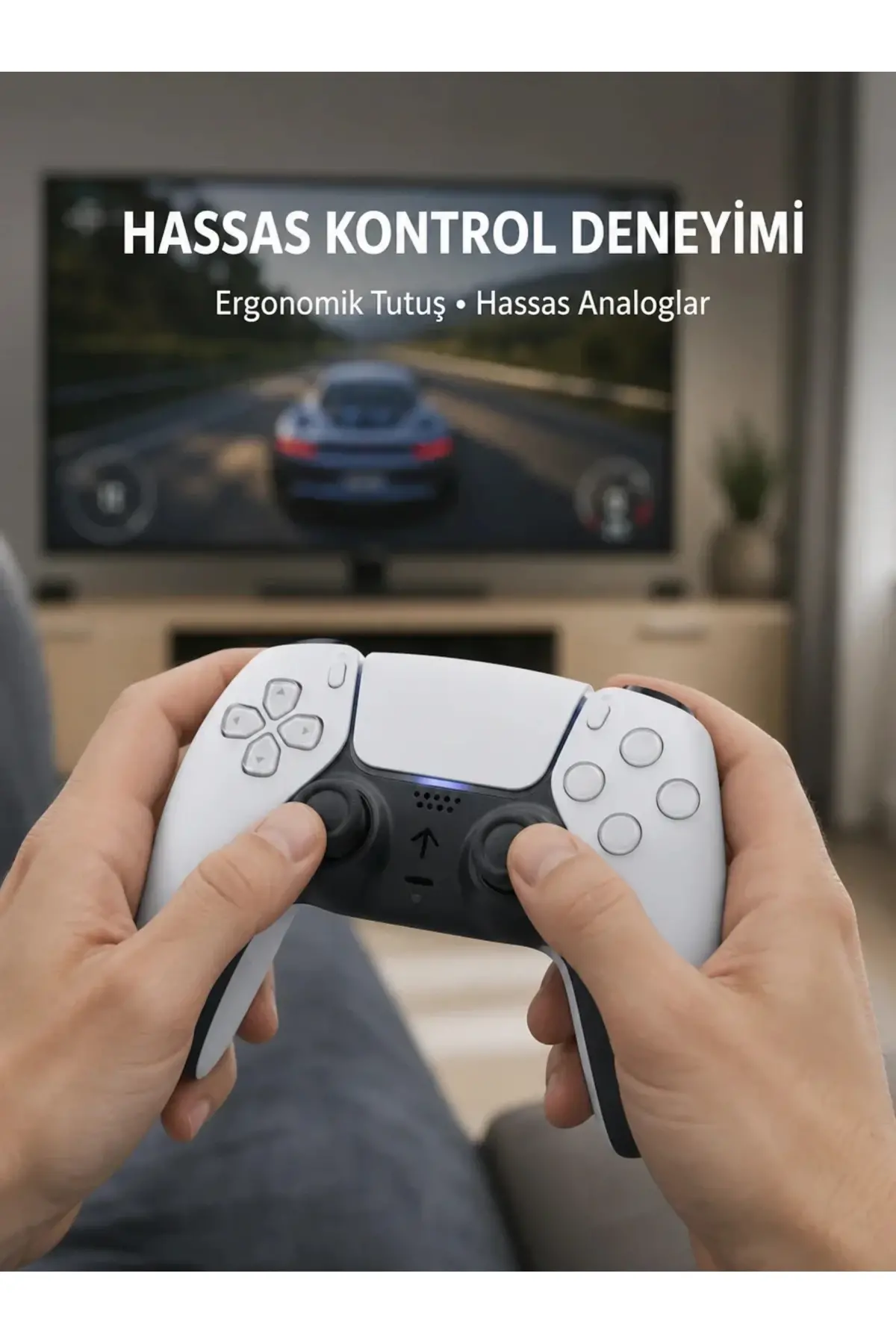 Kablosuz PS5 Oyun Kumandası Hızlı Tepki ve Ergonok Tutuş Yeni Nesil
