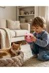 Anında Çıktı Veren Çocuk Kamerası 5 Rulo Kağıt 6 Kalem Setli Eğitici Oyuncak Fotoğraf Makinesi-1