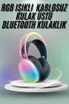 Kulak Üstü Kablosuz Bluetooth Kulaklık Unı Renkli Işıklı Kulaklık-1