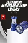 Kamp Lambası Solar Şarjlı Kızaklı Kamp Feneri Led Lamba Işıldak-2