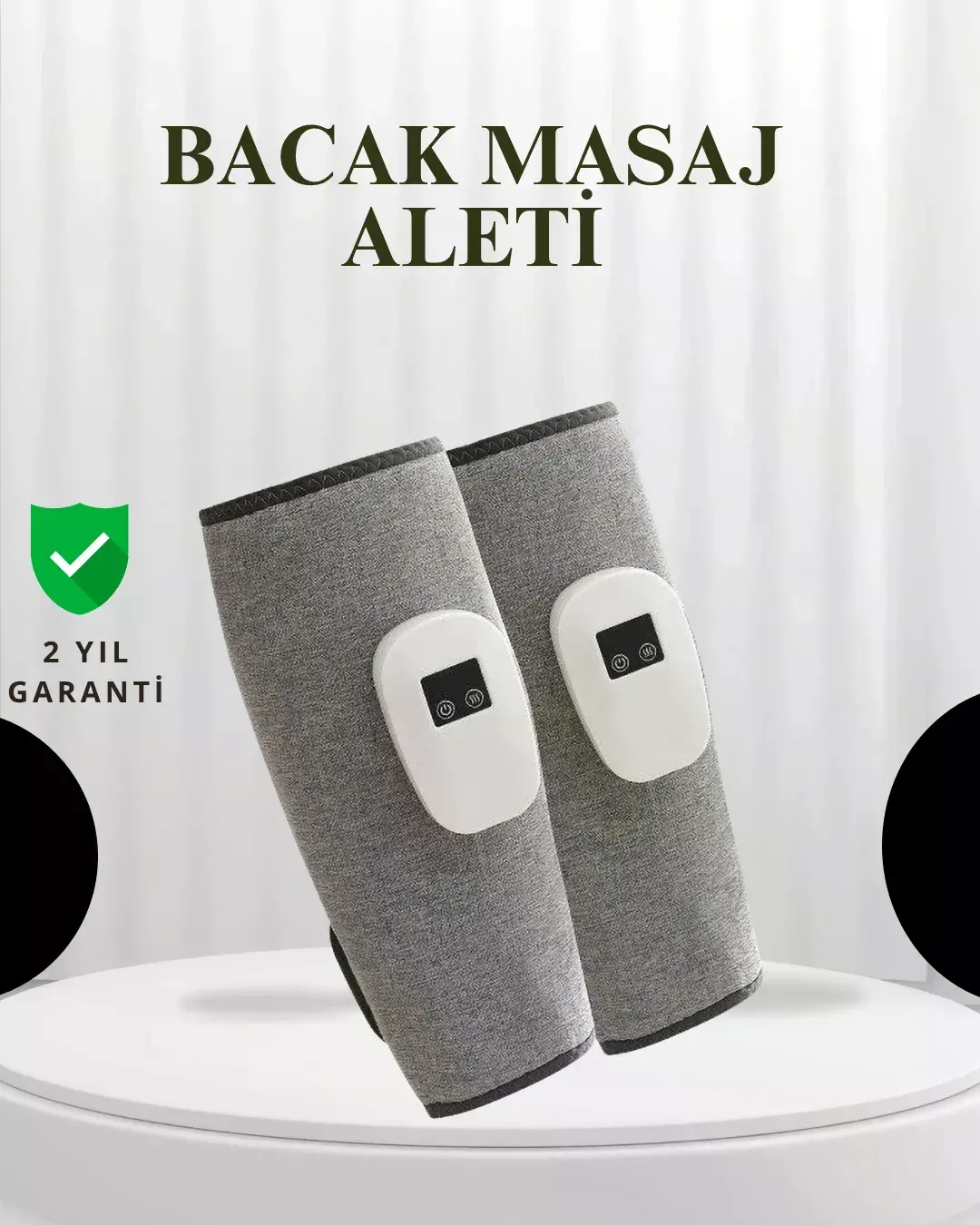 Şarjlı Isıtmalı Baldır Masaj Aleti – 3 Hava Basınçlı, Titreşimli ve Akıllı Zamanlayıcılı