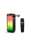 Pluse 5 Mikrofonlu RGB Kablosuz Hoparlör - Siyah-1