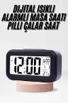 Dijital Işıklı Alarmlı Çalışma Masası Ekran Pilli Çalar Saat-2