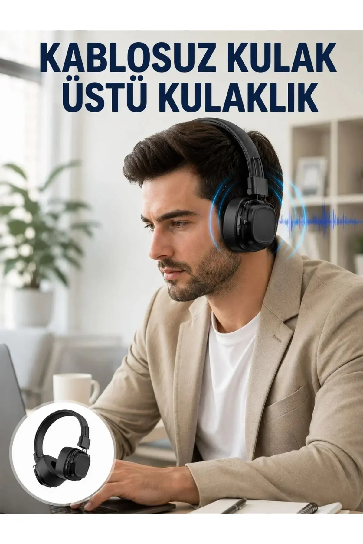 Uzun Süreli Rahat Kullanım İçin Kablosuz Bluetooth Kulaklık Yeni Nesil