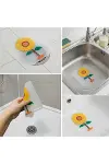 Ayçiçeği Tasarımlı Gider Koku Önleyici – Silikon Lavabo Gider Matı-2