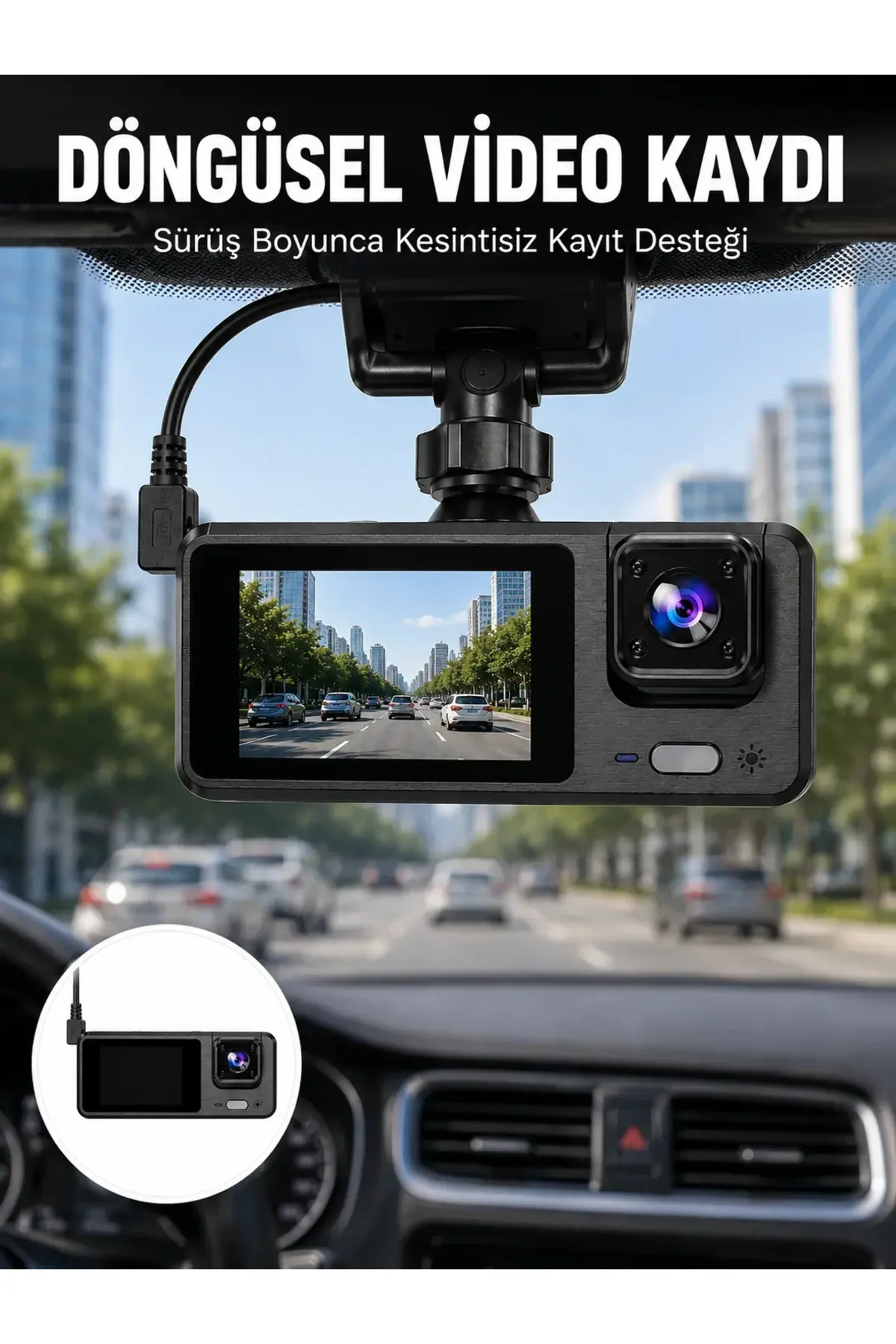 Full HD 3 Klı Araç Kamerası – Akıllı Çözümlerle Sürüş Yeni Nesil