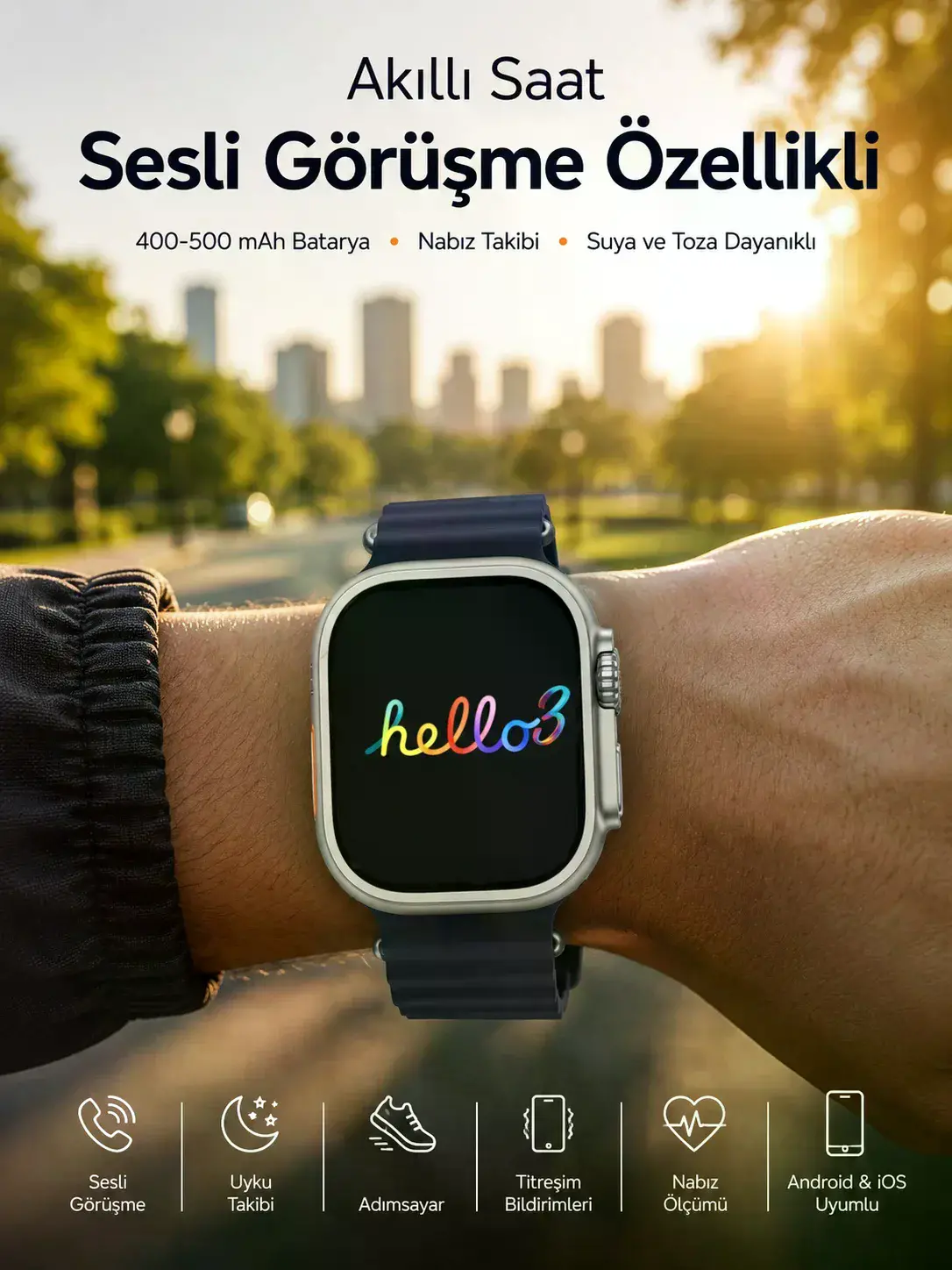 Yeni Nesil Arama Cevaplayan Uyku ve Sağlık Takibi GPS Özelliği