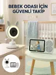 Karşılıklı Sesli Bebek Kamerası 4x Zoom Sıcaklık Sensörlü Yeni Nesil-1