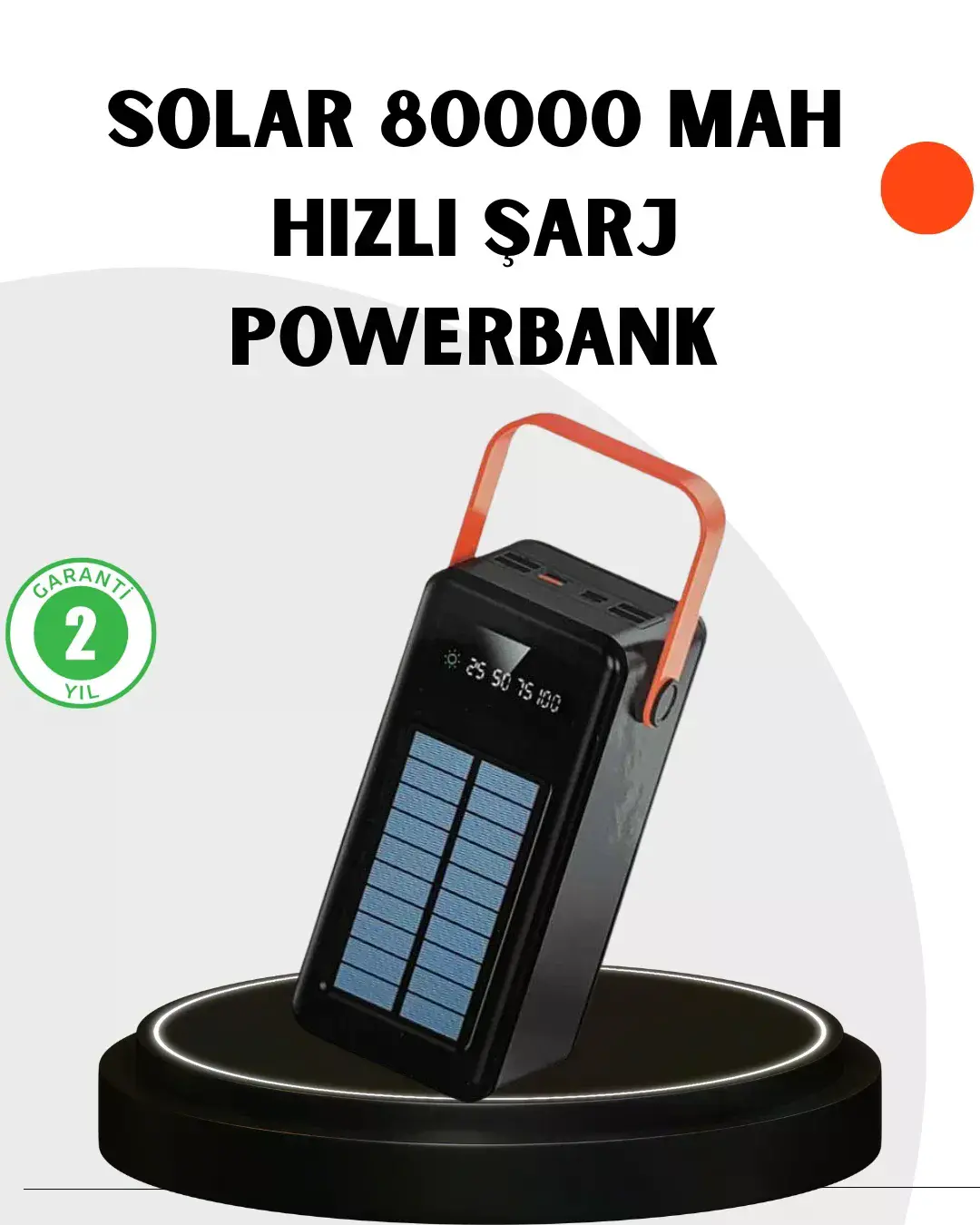 Powerbank Hızlı Şarj Solar Güneş Enerjili Çok Girişli