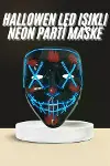 Işıklı Led Maske Parti Eğlence Maskesi Hallowen Neon Maske-2