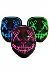 Işıklı Led Maske Parti Eğlence Maskesi Hallowen Neon Maske-3
