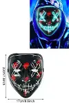 Işıklı Led Maske Parti Eğlence Maskesi Hallowen Neon Maske-4