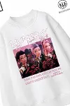Trend Çocuk Kız Model Tam Kalıp Oversize Hun Tasarım 2 İplik Pamuğa Pamuk Kumaş Sweatshirt 68-2
