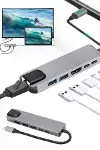 Usb Type-c Hub Dönüştürücü Çevirici Çoklayıcı Macbook Çevirici 8 Portlu-2