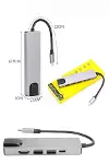 Usb Type-c Hub Dönüştürücü Çevirici Çoklayıcı Macbook Çevirici 8 Portlu-4