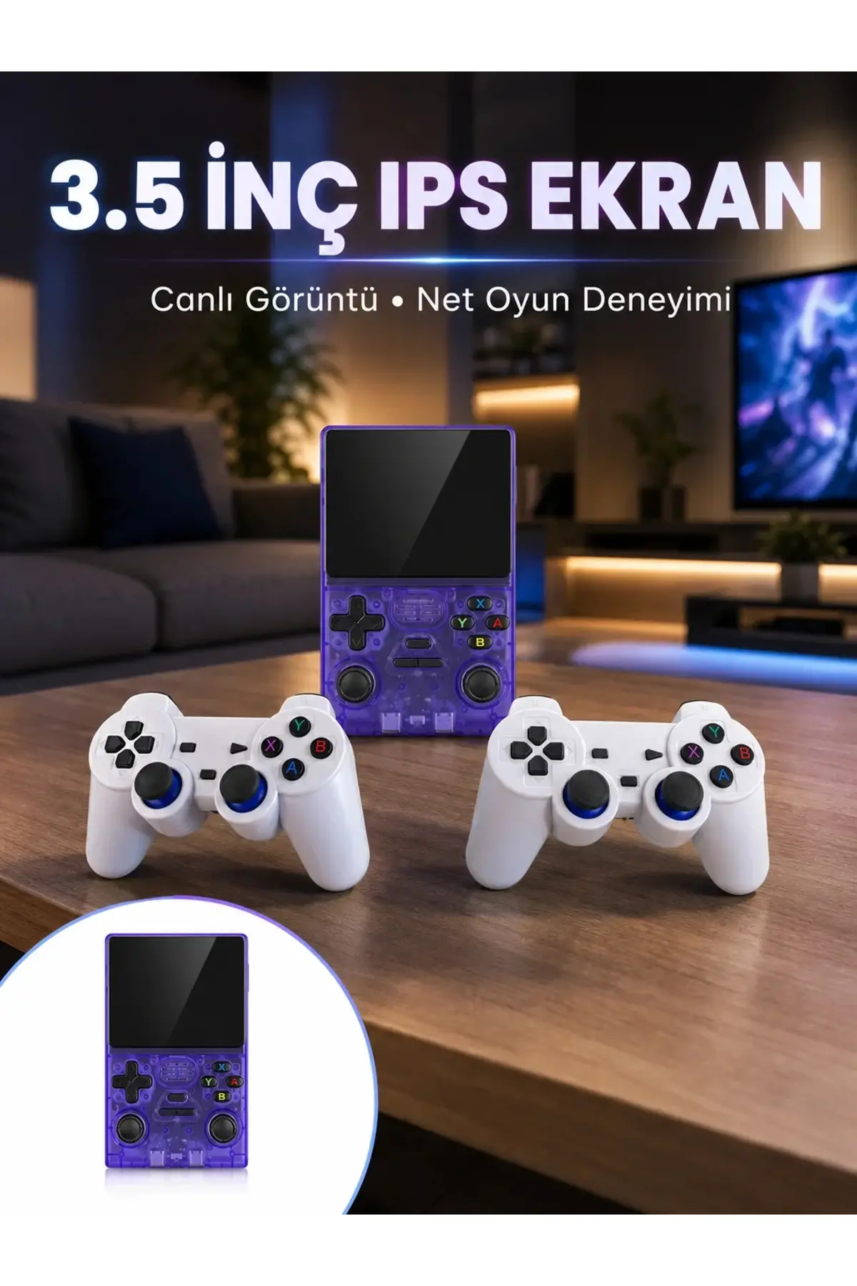 Taşınabilir Oyun Konsolu Çift Oyuncu Destekli HD Çıkışlı