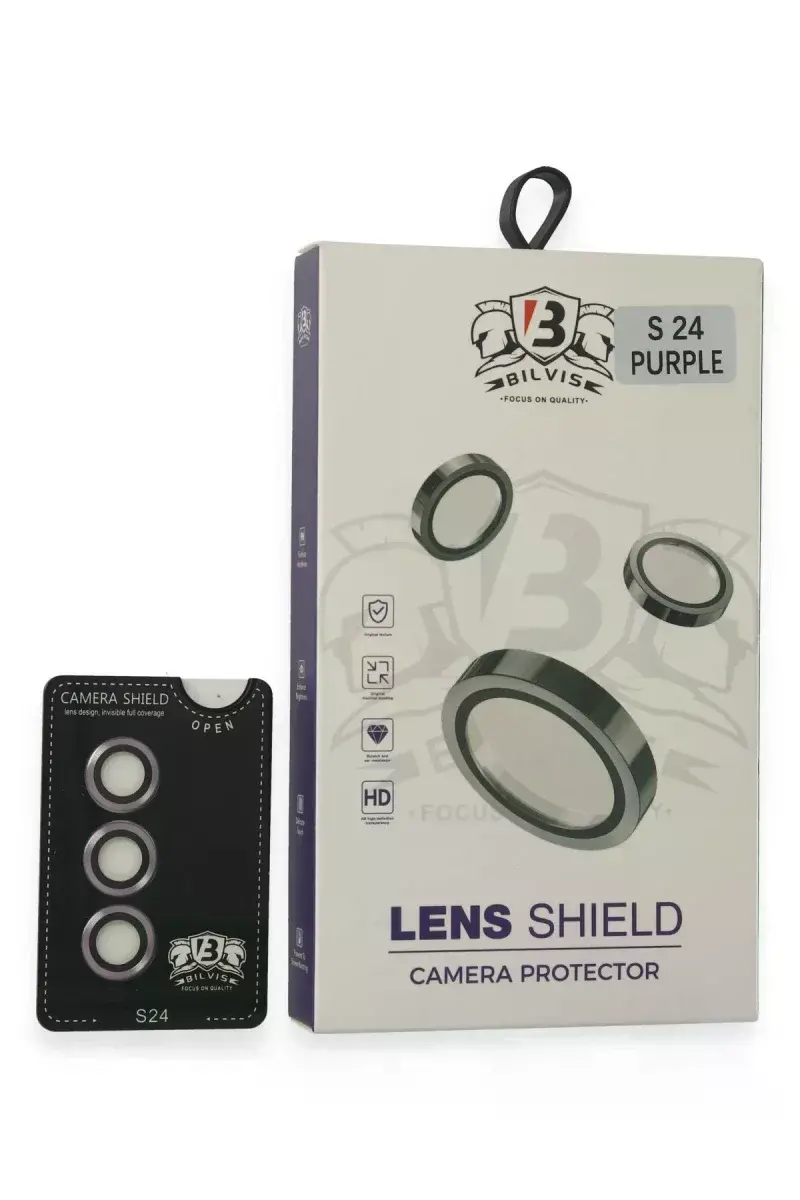 Samsung Galaxy S24 Bilvis Titan Kamera Lens - Derin Mor