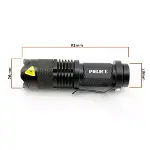 Cree Q5 Led Zoomlu Pilli Mini Feneri 14500 Pil İle Çalışma Özelliği-2