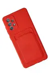 Samsung Galaxy A32 Kılıf Kelvin Kartvizitli Silikon - Kırmızı-3