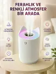 Hava Nemlendirici Buhar Makinesi Aromaterapi LED Işıklı Oda Nemlendirici-4