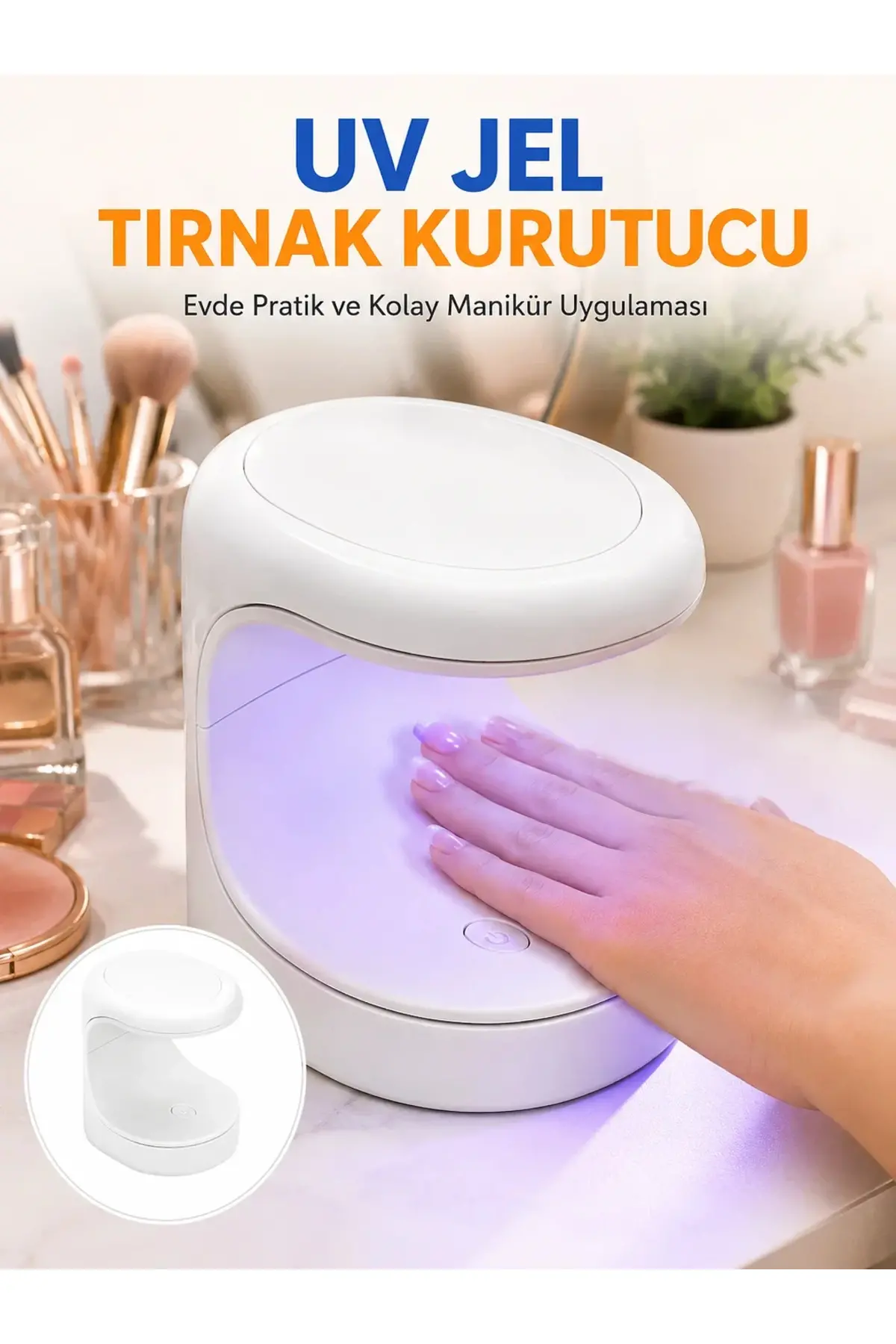 Kalıcı Oje Kurutucu Mini UV Işınlı Taşınabilir Hızlı ve Pratik Oje Kurutucu Yeni Nesil