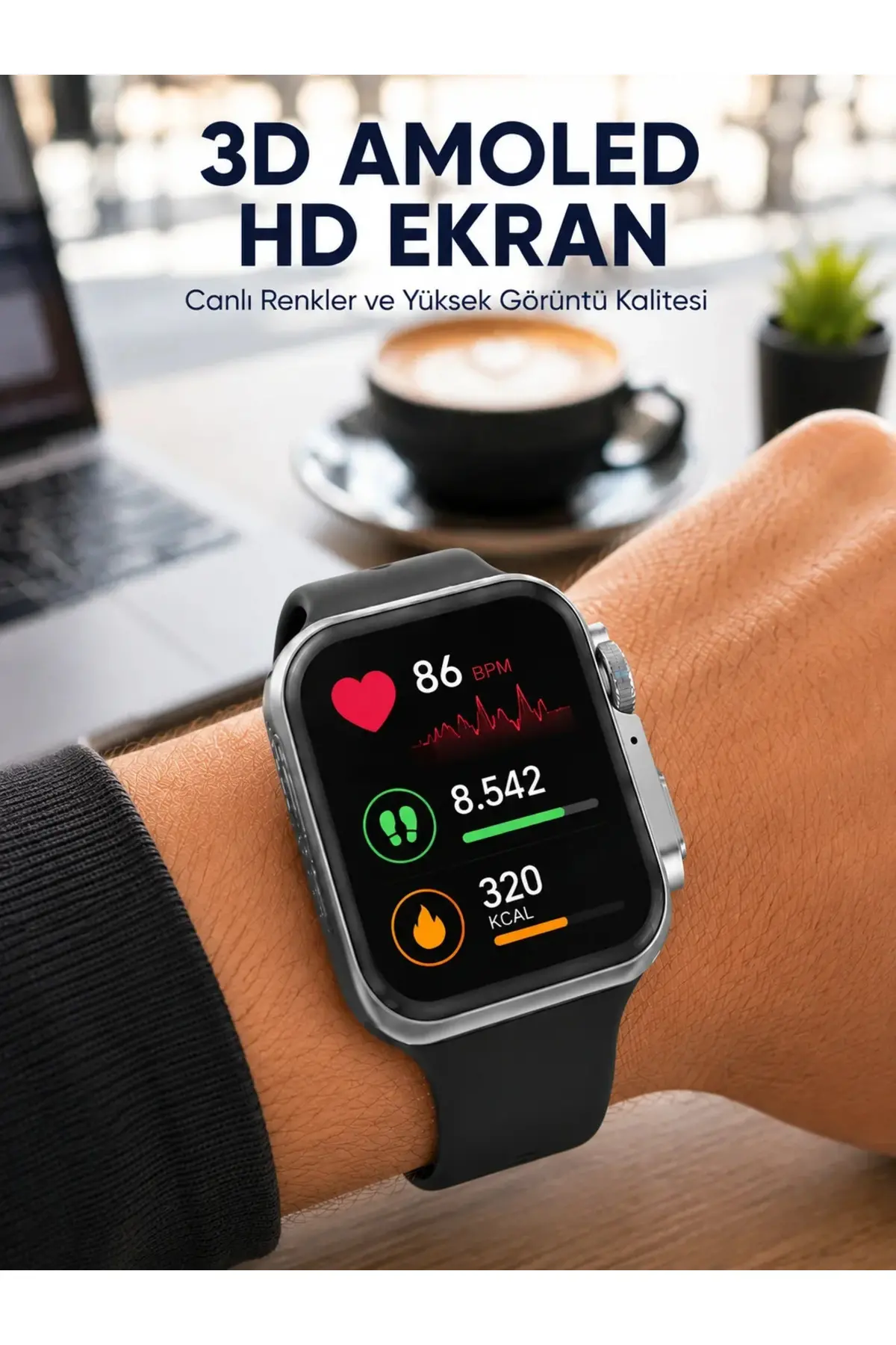 Gelişş Özellikli Akıllı Saat Dayanıklı Yapı ve AMOLED Ekran Yeni Nesil