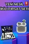 3.Nesil TWS Bluetooth Kulaklık Bluetooth Bağlantılı Akıllı Saat Amoled Ekran Plastik Hasır Kordon-2