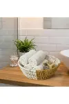 Yuvarlak Çift Renkli Plastik Rattan Ekmek ve Meyve Sepeti - Çok Amaçlı Banyo ve Mutfak Düzenleyici --3