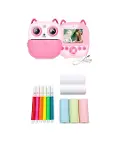 Çocuklar İçin Baskılı Mini Kamera 6 Kalem 5 Kağıt Rulosu Hediyeli Eğlenceli Fotoğraf Makinesi-5