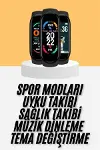 M6 Akıllı Bileklik Siyah Adımsayar Spor Takibi Android ve İOS Uyumlu-2