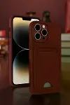 Apple iPhone 13 Pro Max Kılıf Kelvin Kartvizitli Silikon - Lila-2