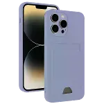 Apple iPhone 13 Pro Max Kılıf Kelvin Kartvizitli Silikon - Lila-3