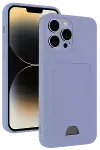 Apple iPhone 13 Pro Max Kılıf Kelvin Kartvizitli Silikon - Lila-1