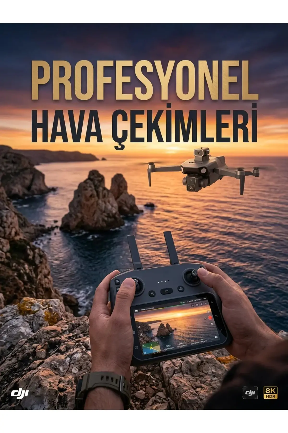 GPS Destekli Çift Kameralı Katlanabilir Drone Havadan Fotoğraf ve Video Çeki