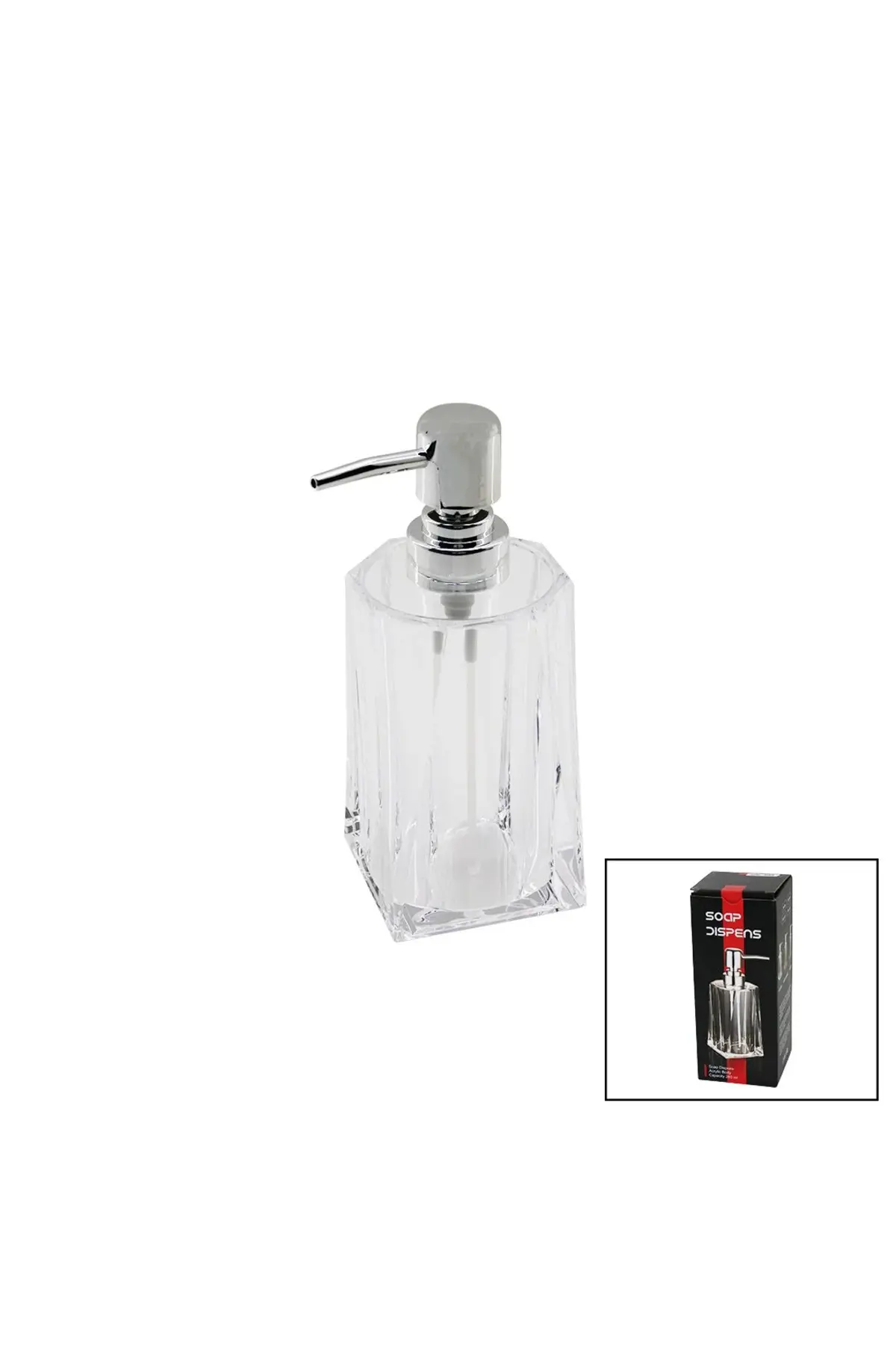 280ML - Uzun Şeffaf - ka Kristal Sıvı Sabunluk