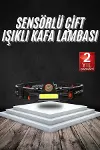 Kafa Lambası Çalışma Işığı Süper Parlak Mıknatıslı Lityum Lion Pilli-1
