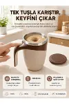 Manyetik Karıştırıcı Kupa USB Şarjlı Otomatik Karıştırma Çift Katmanlı-1