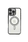 Apple iPhone 16 Pro Max Kılıf Joke Simli Magneticsafe Kılıf - Gri-2