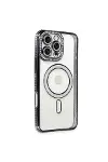 Apple iPhone 16 Pro Max Kılıf Joke Simli Magneticsafe Kılıf - Gri-1