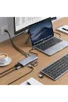 8in1 Type-C Çoklayıcı Hub HD 4K USB 3.0 SD TF Kart RJ45 Ethernet Dönüştürücü Adaptör-2