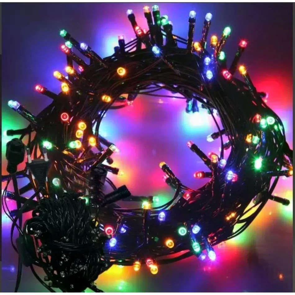 10m 100 Led Boncuk Lamba Rgb Işık Siyah Kablo Mz-18-10