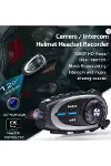 Q29 Motosiklet Kask Bluetooth Kulaklık Eşleşmeli 1080p Kamera Geniş Açı Su Geçirmez Intercom-3