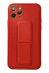 Apple iPhone 11 Pro Kılıf Coco Deri Standlı Kapak - Kırmızı-1
