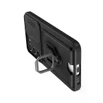 Samsung Galaxy S24 Plus Kılıf Zuma Kartvizitli Yüzüklü Silikon - Siyah-3