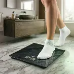 Dijital - Pilli Cam Banyo Baskülü Lcd Ekran - Sıcaklık Göstergeli 180KG/50GR 26X26CM Sinbo SBS-4450-2