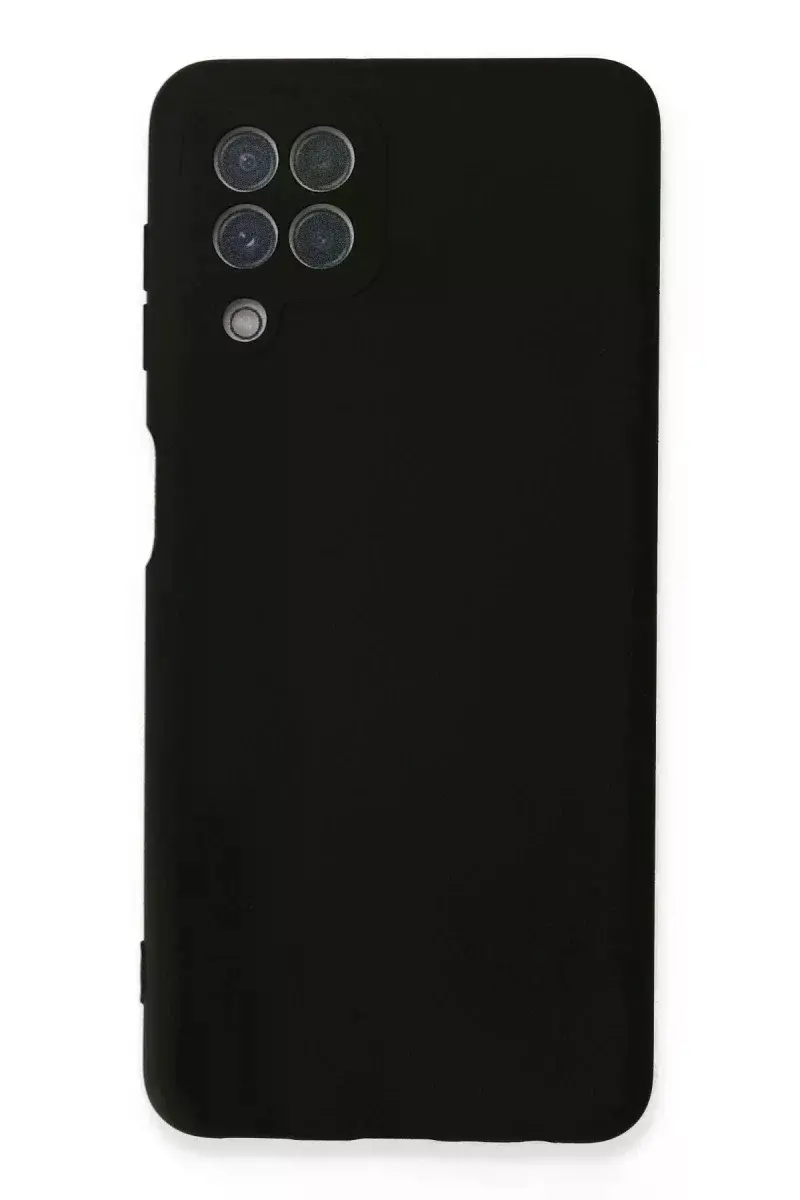 Samsung Galaxy A22 Kılıf Nano içi Kadife Silikon - Siyah